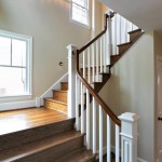 Staircase in renovated home in Arlington, Virginia