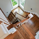 Staircase in renovated home in Arlington, Virginia