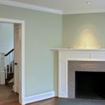 Fireplace in renovated home in Arlington, Virginia