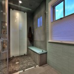 Modern bathroom in luxurious custom built Chevy Chase home, Maryland