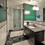 Modern bathroom in luxurious custom built Chevy Chase home, Maryland